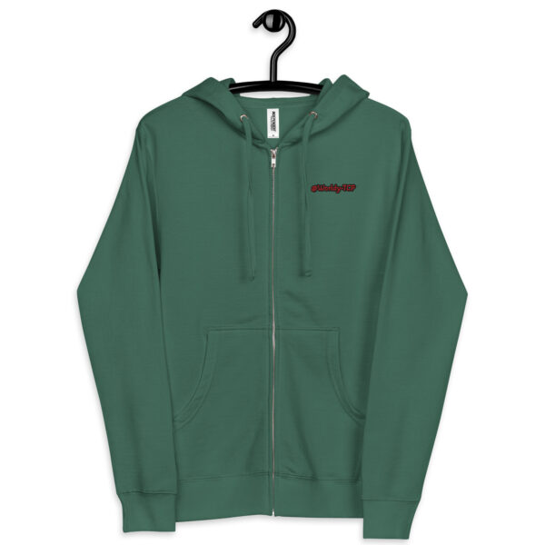Worldy TCP Theme. Unisex fleece zip up hoodie - Image 2