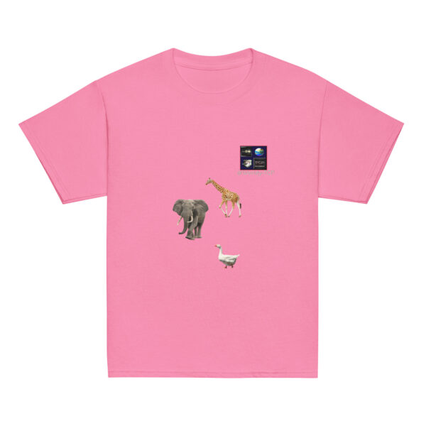 The Elephant, the giraffe and the duck! Cotton junior tshirt - Image 9
