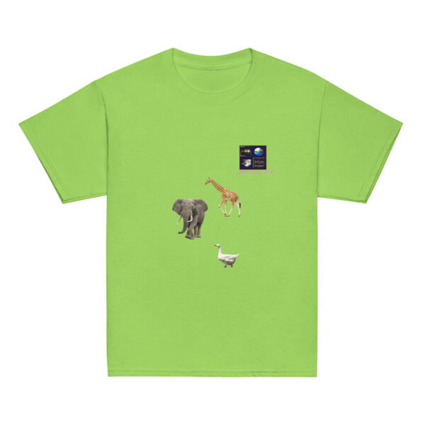 The Elephant, the giraffe and the duck! Cotton junior tshirt - Image 8