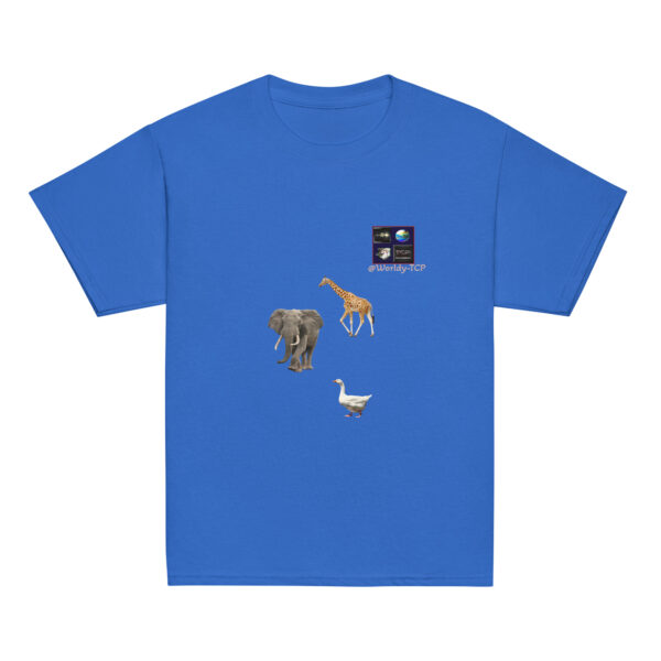 The Elephant, the giraffe and the duck! Cotton junior tshirt - Image 12
