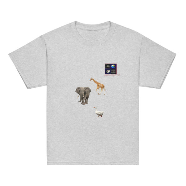 The Elephant, the giraffe and the duck! Cotton junior tshirt - Image 7