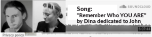 Song title "Remember who you are" , lyrics and music by Dina Chris JL dedicated to John